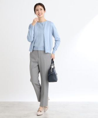 【春ＳＡＬＥ／ＷＥＢ限定カラーあり／アンサンブル可】比翼仕立てニットカーディガン（２００２３７７５０８）