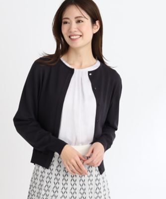 【春ＳＡＬＥ／ＷＥＢ限定カラーあり／アンサンブル可】比翼仕立てニットカーディガン（２００２３７７５０８）