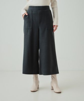 【あったか】きれいめ　ベイカーガウチョパンツ（２００２３７７６３３）