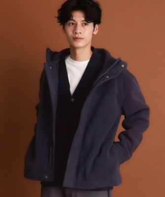 THE SHOP TK (Men)/ザ ショップ ティーケー マイクロフリースフードブルゾン　光吸収発熱機能／洗える（２００２３７７６８２）