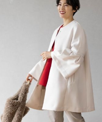美品】 【23AW】FENNEL ポンチョ フレアスリーブミドルコート