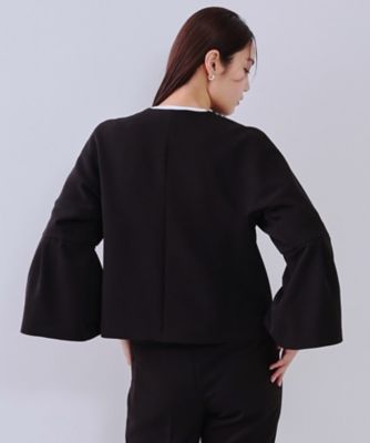 Drawer フレア　パフスリーブ　ジャケット　38ブラック Drawer フレア パフスリーブ ジャケット 38ブラック Drawer