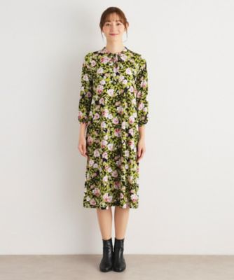 【ＷＥＢ限定／ジャージ素材】ホットハウス　フローラル柄ワンピース（２００２３７７９９４）