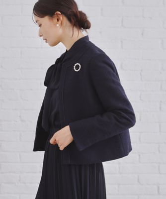 通勤・セレモニー対応》コットンツイードジャケット