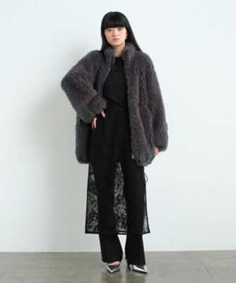 CODE A｜w needle faux fur coat