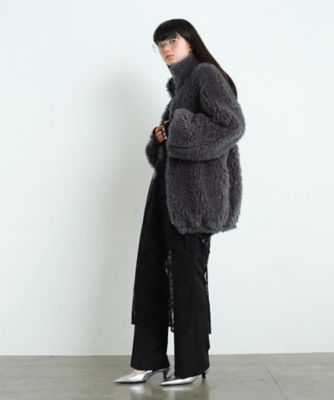 CODE A｜w needle faux fur coat