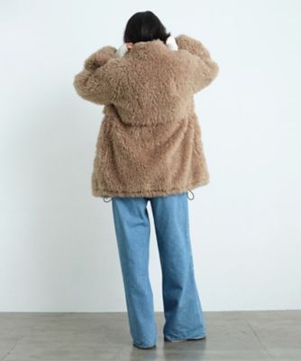 CODE A｜w needle faux fur coat
