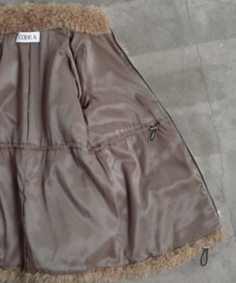 CODE A｜w needle faux fur coat