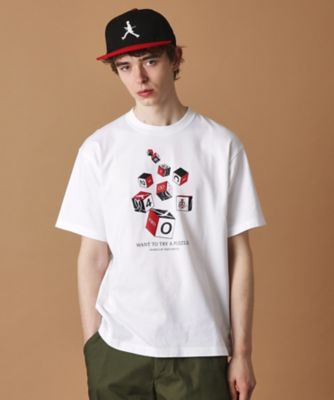 ＜TAKEO KIKUCHI (Men)＞【Ｓサイズ～】キューブグラフィック半袖Ｔシャツ（２００２３７８２８２）