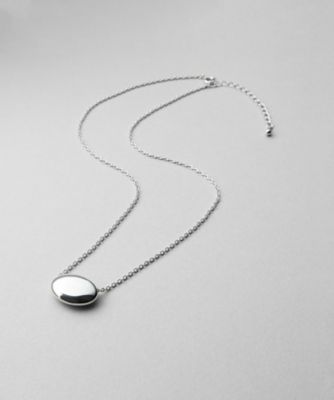 ＜COCOHNIK ONKITSCH (Women)＞シルバー　ホロウオーバルシェイプネックレスＳ（２００２３７９１３２）