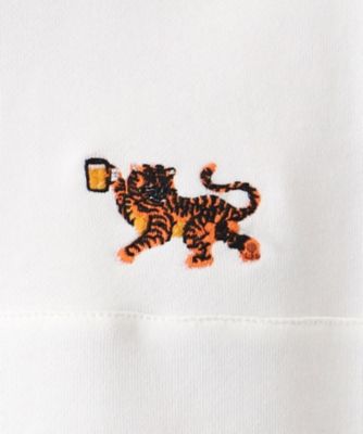 【洗える】トラ柄刺繍ハーフジップスウェット（２００２３７９３０９）