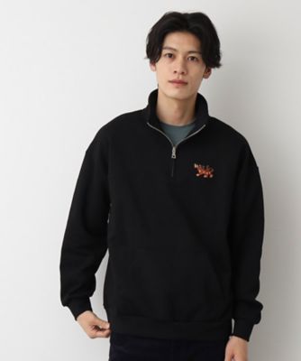 【洗える】トラ柄刺繍ハーフジップスウェット（２００２３７９３０９）