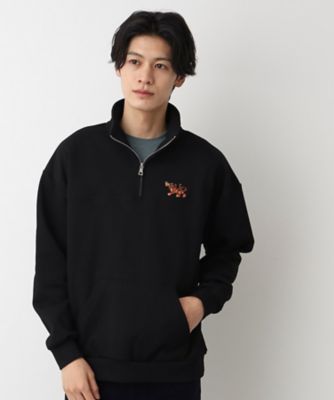 【洗える】トラ柄刺繍ハーフジップスウェット（２００２３７９３０９）