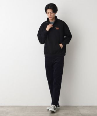 【洗える】トラ柄刺繍ハーフジップスウェット（２００２３７９３０９）