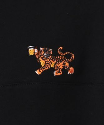 【洗える】トラ柄刺繍ハーフジップスウェット（２００２３７９３０９）