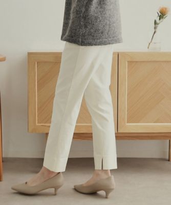 【SALE】OPAQUE.CLIP (Women)/オペークドットクリップ 《S-LLsize》裏起毛ハイストレッチスティックパンツ【吸湿発熱/洗濯機洗い可】(2002379412) シロ003 パンツ・ズボン【三越伊勢丹/公式】