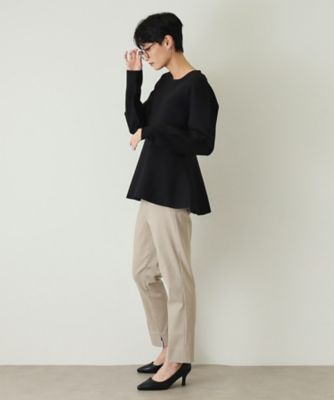 S－LLsize》裏起毛ハイストレッチスティックパンツ【吸湿発熱