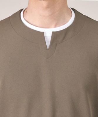 【Ｍａｄｅ　ｉｎ　ＪＡＰＡＮ】フェイクレイヤード　キーネック　カットソー（２００２３７９７８６）