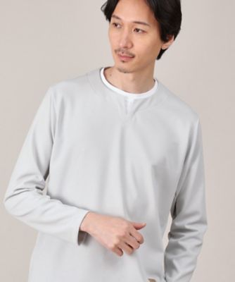 【Ｍａｄｅ　ｉｎ　ＪＡＰＡＮ】フェイクレイヤード　キーネック　カットソー（２００２３７９７８６）