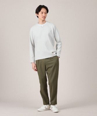【Ｍａｄｅ　ｉｎ　ＪＡＰＡＮ】フェイクレイヤード　キーネック　カットソー（２００２３７９７８６）
