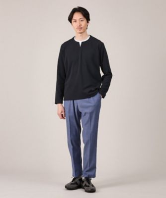【Ｍａｄｅ　ｉｎ　ＪＡＰＡＮ】フェイクレイヤード　キーネック　カットソー（２００２３７９７８６）