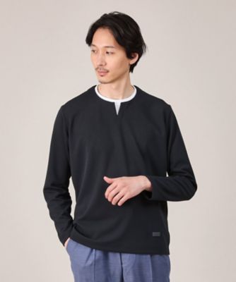 【Ｍａｄｅ　ｉｎ　ＪＡＰＡＮ】フェイクレイヤード　キーネック　カットソー（２００２３７９７８６）