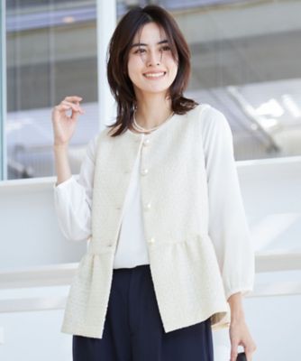 ジャケット・アウター the virgins tweed feather cuff jacket thevirgins「tweed feather cuff jacket」（ジャケット