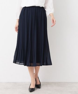 入卒／セレモニー／ウエストゴム／洗える】シフォンプリーツスカート