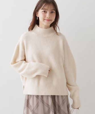 柔らかな肌ざわり・上質ニット】ヤクライクハイネックニット