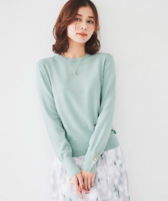 【アンサンブル可能6色展開】スパンレーヨン プルオーバーニット UNTITLED ニット セーター 「アンサンブル可能/6色展開」スパン
