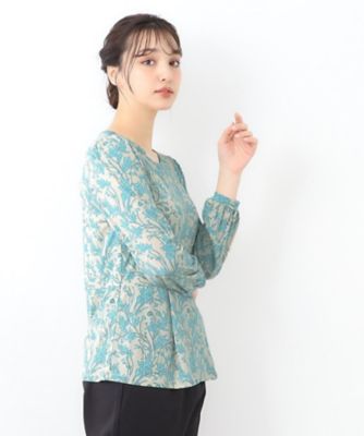 【ジャージ素材／洗える／同柄アイテムあり】ナンテール柄 プルオーバー LAURA ASHLEY｜【ジャージ素材/洗える/同柄アイテムあり