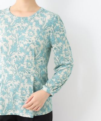 【ジャージ素材／洗える／同柄アイテムあり】ナンテール柄 プルオーバー LAURA ASHLEY｜【ジャージ素材/洗える/同柄アイテムあり