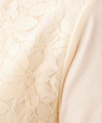 【人気デザインがアップデート！洗える】身頃レースＴシャツ（２００２３８３７５４）