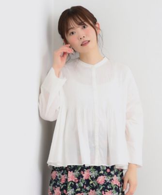 LAURA ASHLEY/ローラ アシュレイ 【コットン１００％／羽織に使える】ピンタックフレアブラウス（２００２３８３７８６）