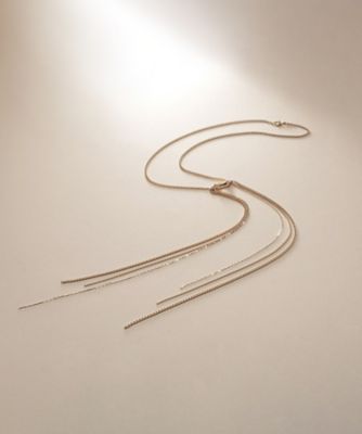 Ｋ１０クォーツ　キヘイミックスチェーンフリンジ　ネックレス（２００２３８３９８５）