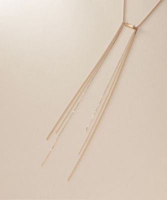 Ｋ１０クォーツ　キヘイミックスチェーンフリンジ　ネックレス（２００２３８３９８５）