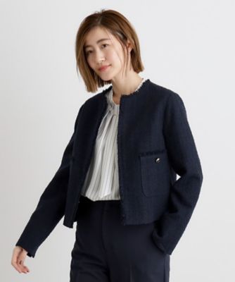 【SALE／60%OFF】 雑誌掲載】ツイードコンパクトジャケット（2002386074 ジャケット・アウター