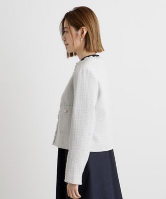 ETRO マルチカラー ツイードジャケット　新品未使用♡ マルチツイード ラウンドカラージャケット | maison