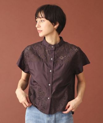 ticca ティッカ　レースフレンチシャツ/ネイビー レースフレンチシャツ【TICCA】|ネミカ | レリアン公式