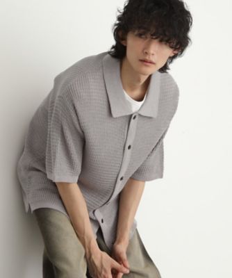 ＜tk. TAKEO KIKUCHI (Men)＞リネンライクニットポロシャツ（２００２３８７１７５）