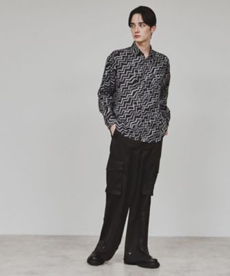 幾何学柄シャツ（２００２３８７２０６）