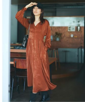 大草直子さんコラボ】ウエストタックワンピース