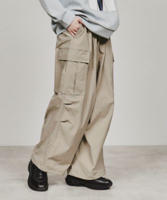 ポリエステルタフタワイドカーゴパンツ（２００２３８７８２３）