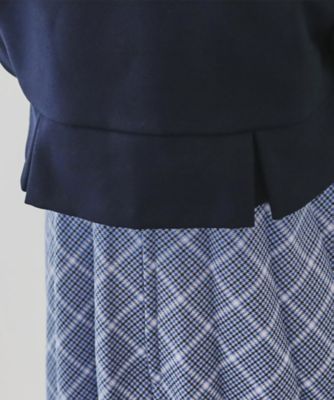 120－130】チェックワンピース＆ジャケットセット