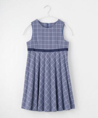 120－130】チェックワンピース＆ジャケットセット