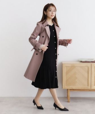 美人百花掲載》パール調デザインバイカラーニットワンピース