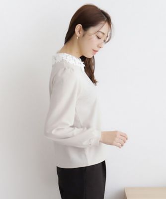 19180円 IRO＋IRO お天気カラーのドッキングWeatherトップス 衿取り外し2WAY フラワーカラートップス【洗濯機洗い可