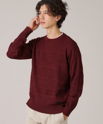 Made in JAPAN】編地切替 プルオーバーニット