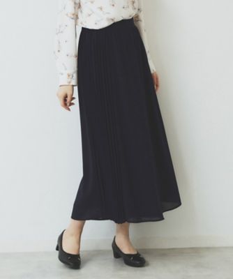 サイドプリーツフレアパンツ【洗濯機洗い可】（2002389646
