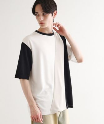 ＜tk. TAKEO KIKUCHI (Men)＞【ＵＶ／接触冷感】ナナメ切替アソートＴシャツ（２００２３８９６７１）
